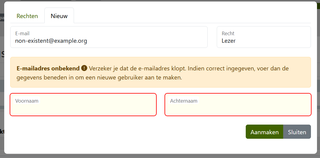 gebruikers-nieuw-email-onbekend