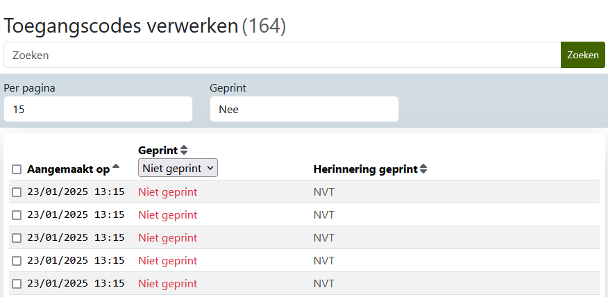 toegangscodes-verwerken